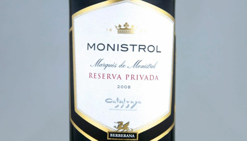 BILLIG VIN: Marqués de Monistrol Reserva Privada 2008. BILLIG VIN: Marqués de Monistrol Reserva Privada 2008.