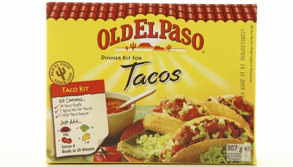 Old El Paso Dinner Kit For Tacos.