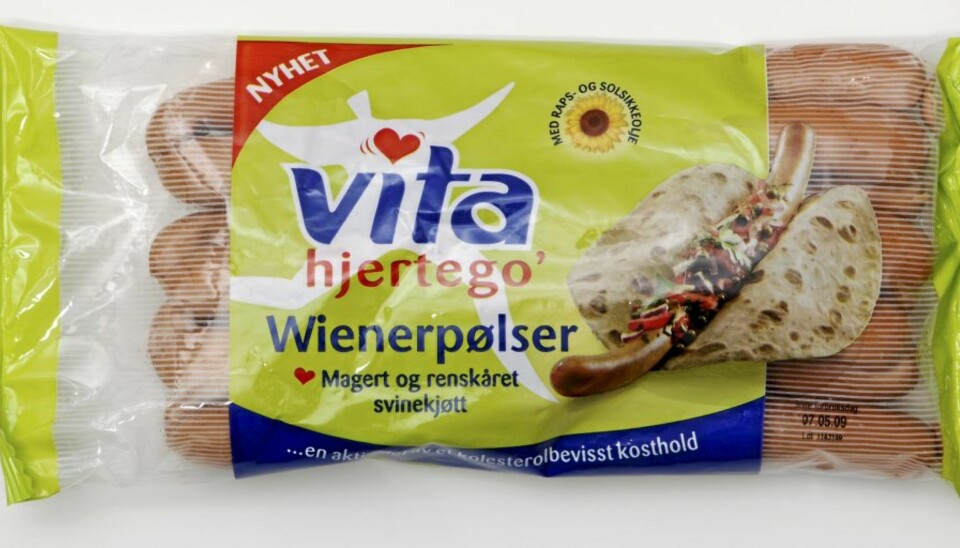 Vita hjertego' wienerpølser