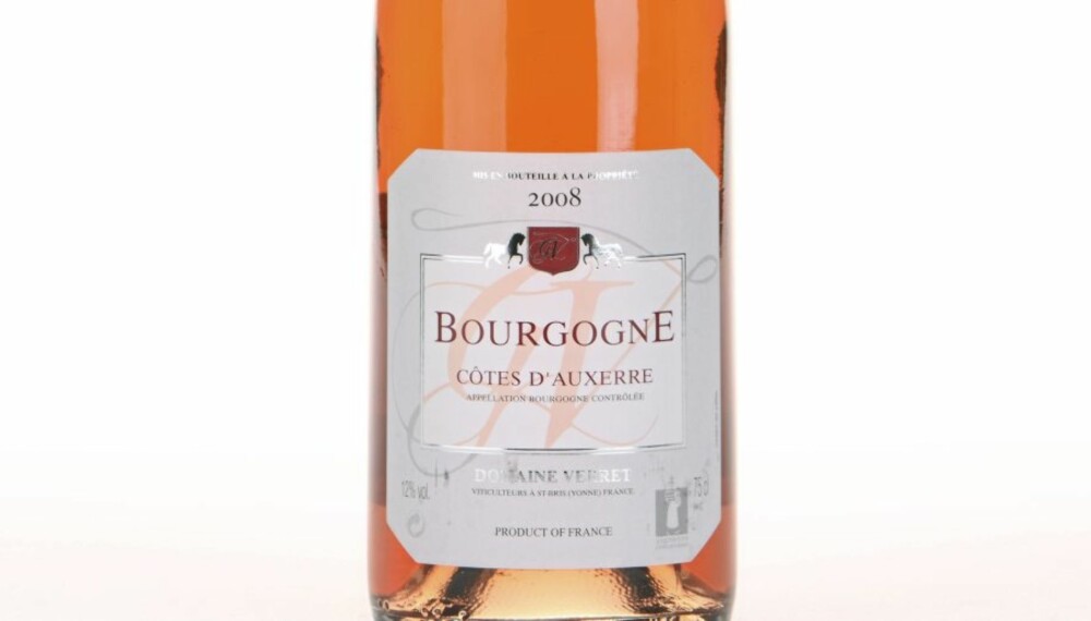 Verret Bourgogne Côtes d¿Auxerre Rosé 2008.