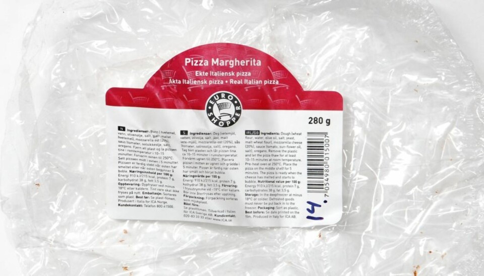 UTEN KJØTT: Euroshoppers Pizza Margherita.