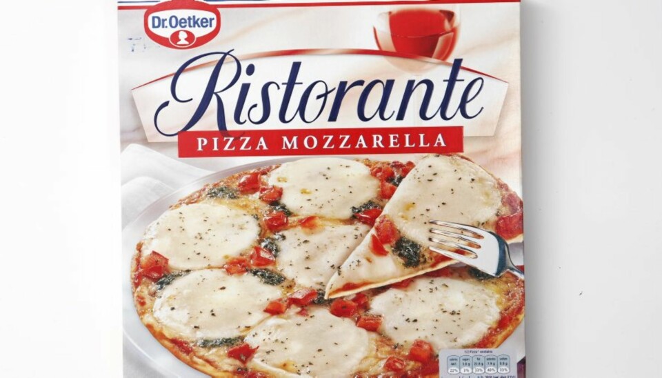 EN AV TAPERNE: For mye fett i Dr. Oetkers Ristorante Mozzarella.