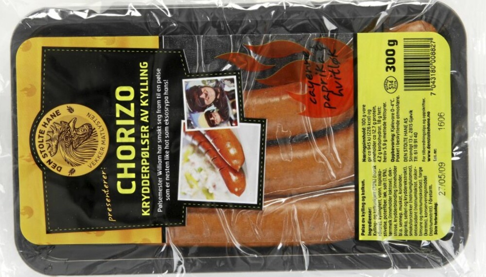 PROTEINRIK: Chorizo-pølse.