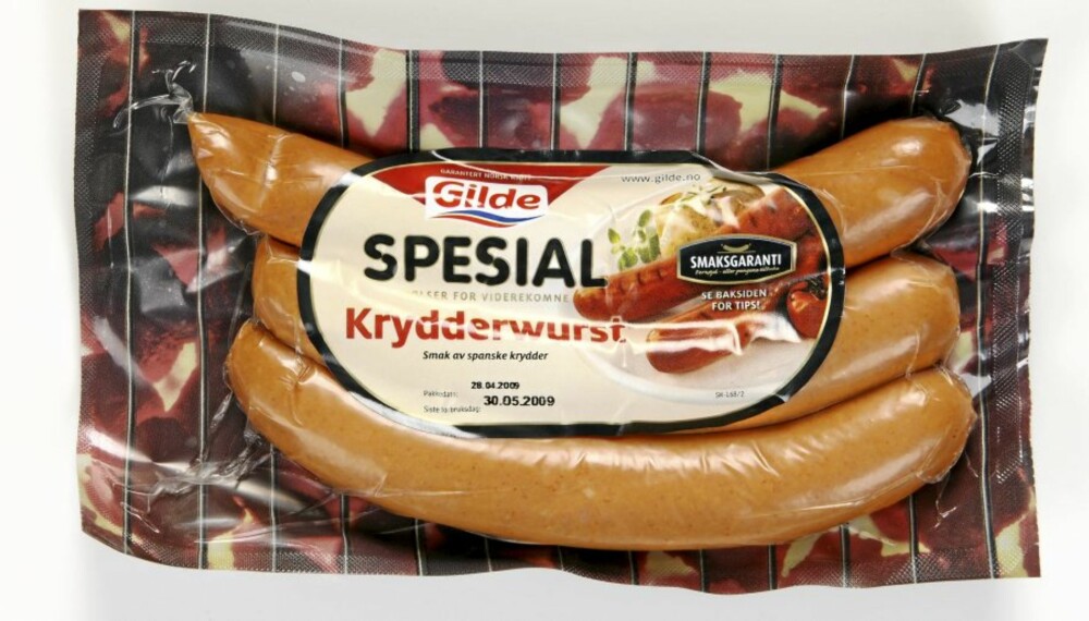 MYE KJØTT: Gilde Spesial Krydderwurst.
