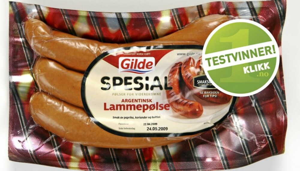 BEST I TEST: Gilde Spesial Argentinsk lammepølse.