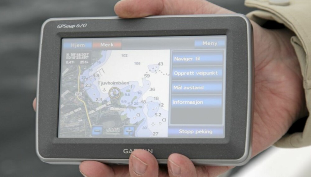 TOPPKARAKTER: Garmin GPSMap 620 med Bluechart G2.
