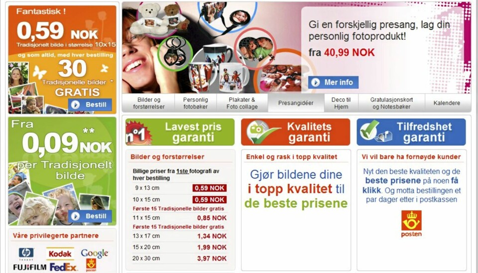 FOTO.COM: Forvirrende priser og svak bildekvalitet trekker ned hos foto.com.