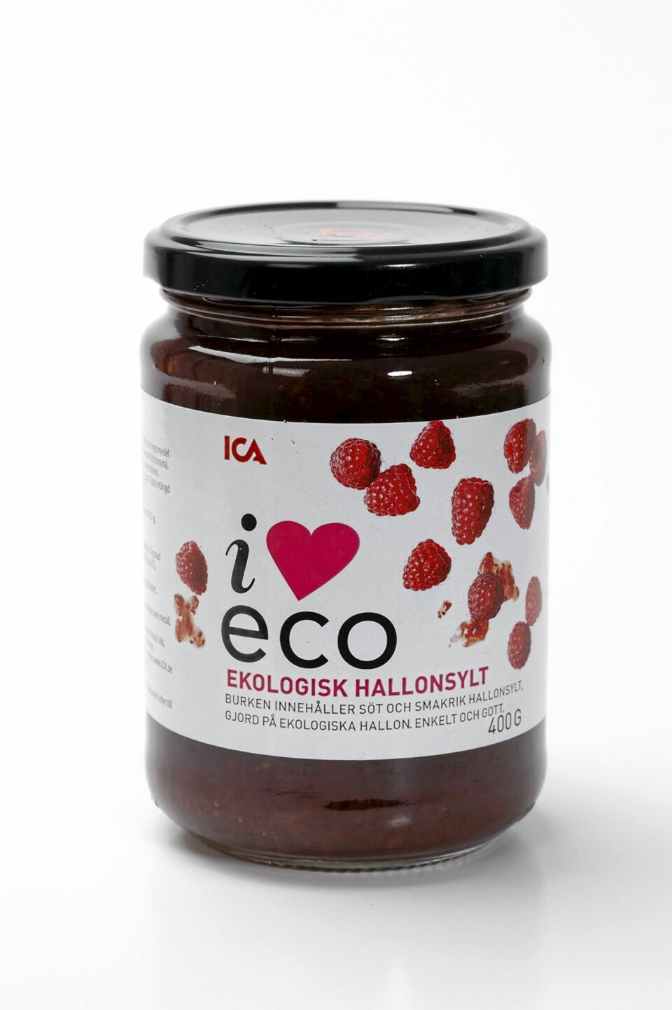 TESTENS TAPER: Ica I love eco økologisk bringebærsyltetøy