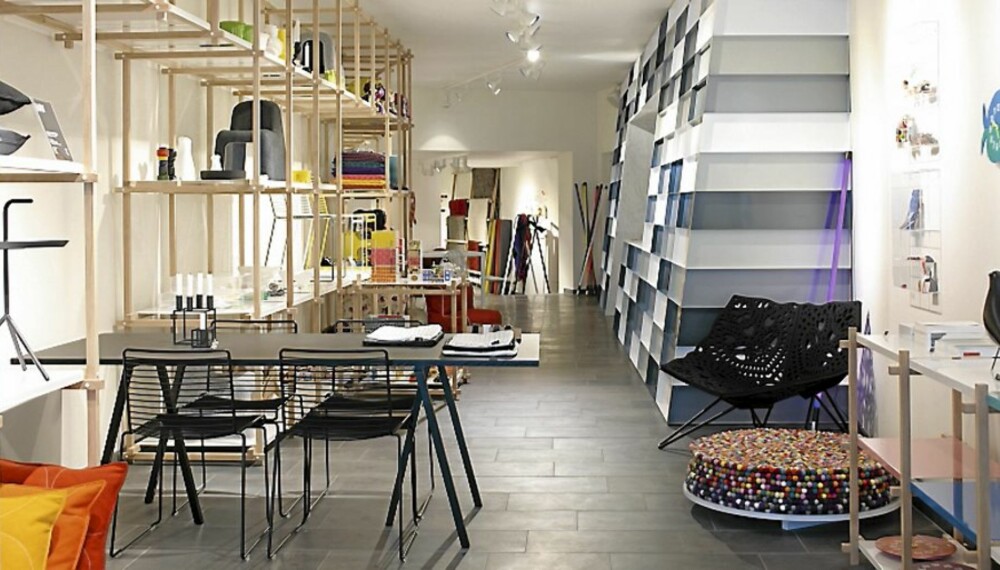 DESIGNERVARER: Hay Designstore på Majorstuen i Oslo. Selger  friske, nye designvarer.