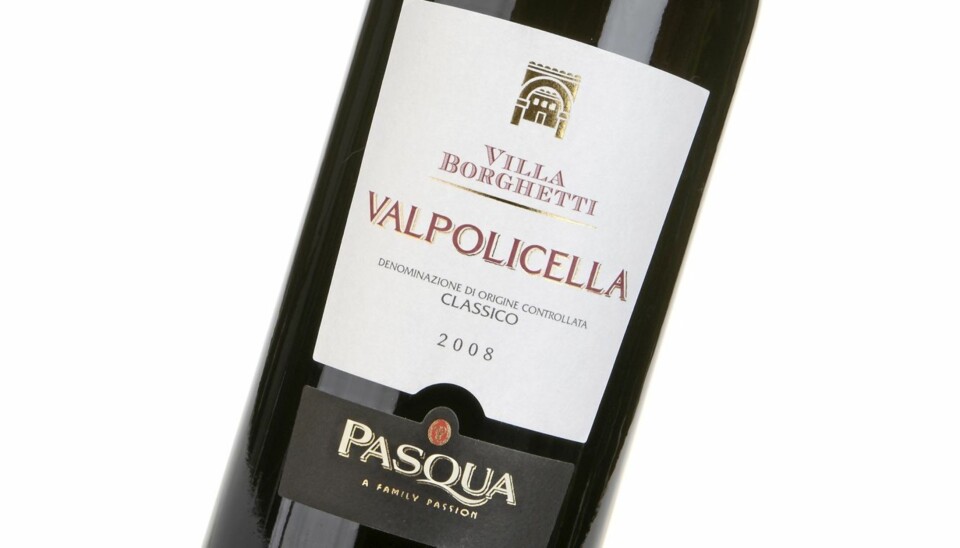 LITE FYLDE: Villa Borghetti Valpolicella Classico 2008 har lite fylde.