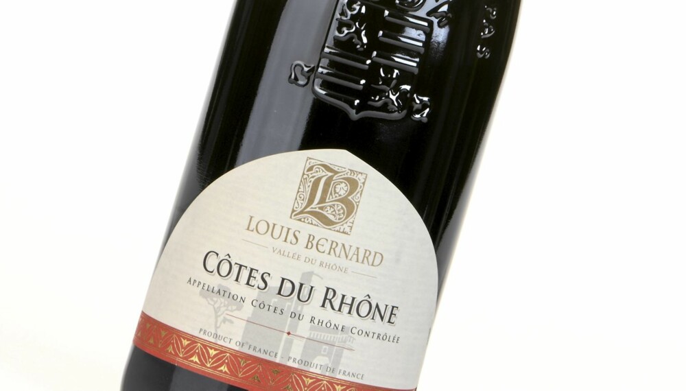 FRISK: Bernard Côtes du Rhône 2008 bærer preg av ren, frisk frukt i duft og smak.