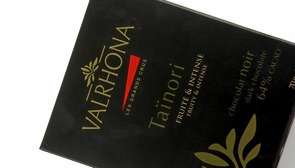 HELT OK: Valrhona Taïnori chocolate noir 64 prosent er en helt grei sjokolade, men ikke noe mer enn det.