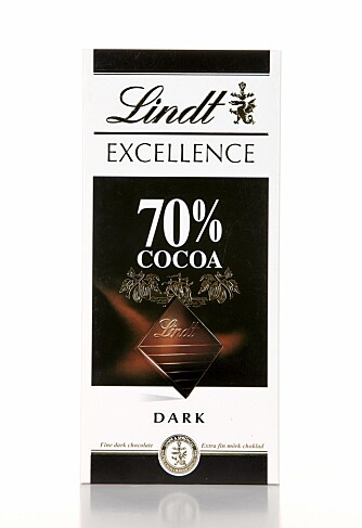 MIDDELS FRUKTIGHET: Sjokoladen fra Lindt med 70 prosent kakao har middels fruktighet og bitterhet.
