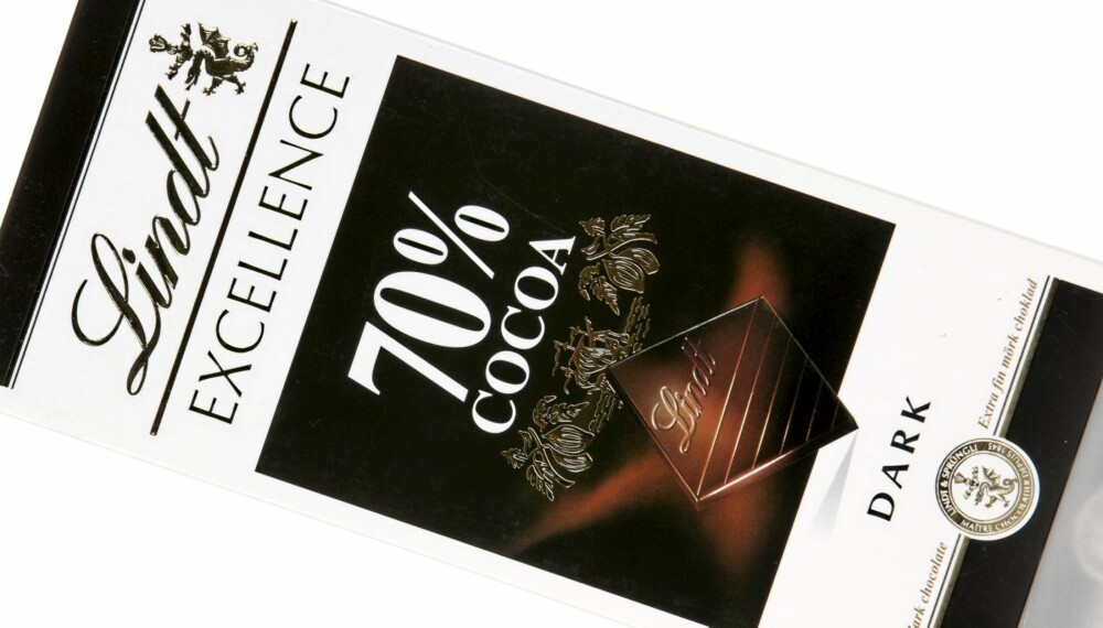 NOE UREN: Lindt Excellence 70 prosent er en sjokolade med mye syrlighet, men har et snev av urenhet i smaken.