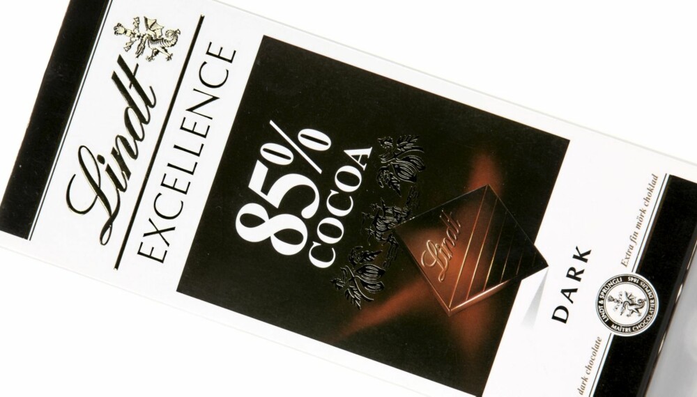 FAST KONSISTENS: Lindt Excellence 85 prosent er en sjokolade med fast konsistens. Ikke spesielt god.