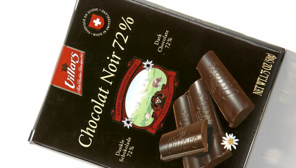 FRUKTIGHET: Villars Chocolat noir 72 prosent er en sjokolade med god fruktighet.