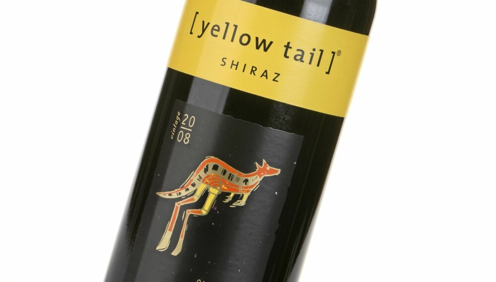 EN AV DE BESTE: Yellow Tail Shiraz 2008 er en rødvin fra Australia med markerte tanniner og god fylde. En av de best