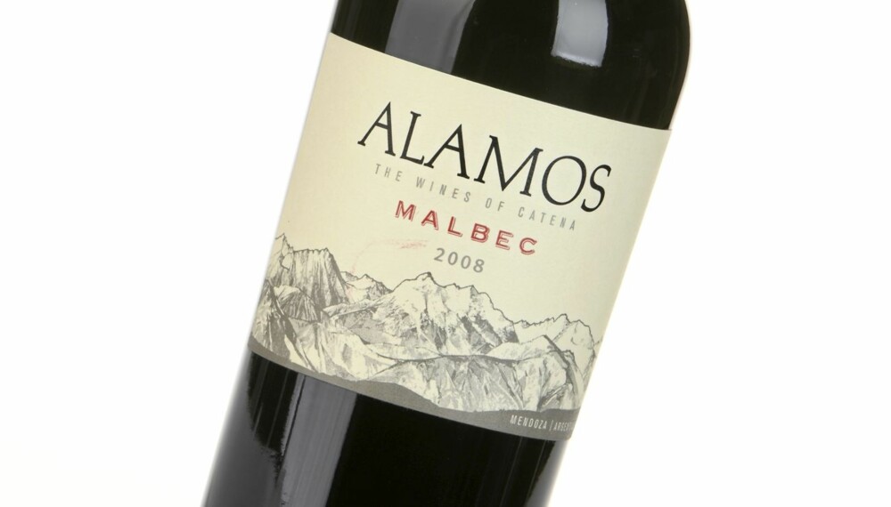 HØY SYRE: Alamos Malbec 2008 er en rødvin fra Australia med saftige tanniner og høy syre. En av de beste.