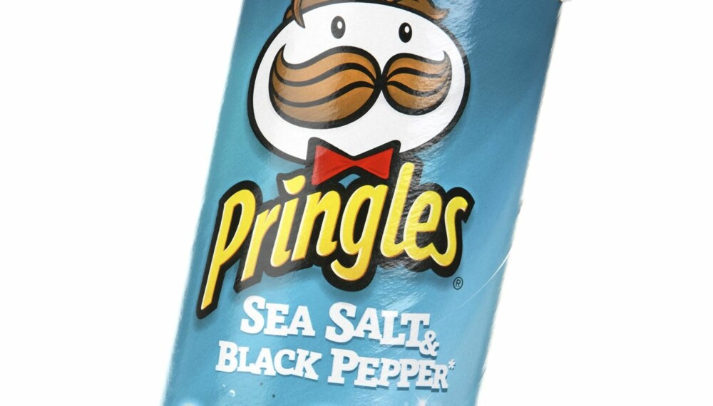 MELETE: Pringles Sea salt & black pepper er en nøytral chips med melete konsistens.