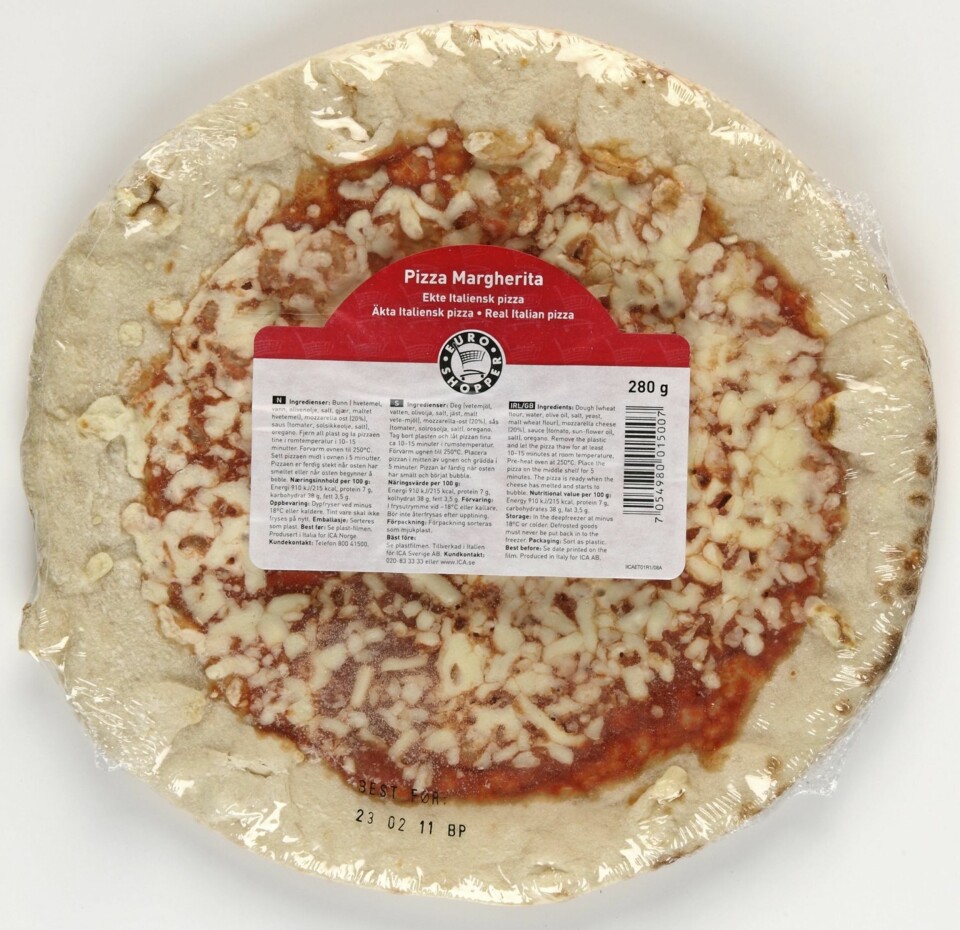 PIZZA: Klikk.no har testet 46 forskjellige frossenpizzaer.