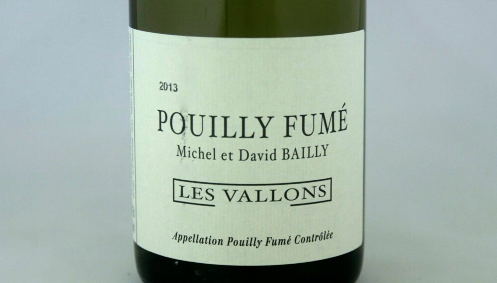 GOD VIN: Bailly Pouilly Fumé Les Vallons 2013.