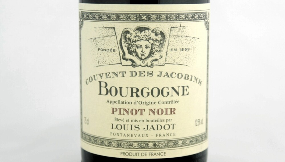 VIN TIL SOPP: Louis Jadot Bourgogne Pinot Noir Couvent des Jacobins 2012.
