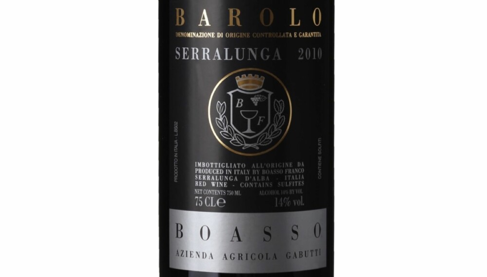 GODT KJØP: Boasso Barolo Serralunga 2010.