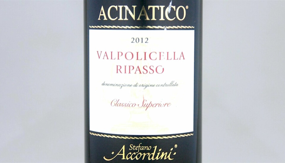 TIL KALKUN: Valpolicella Classico Superiore Acinatico Ripasso 2012.