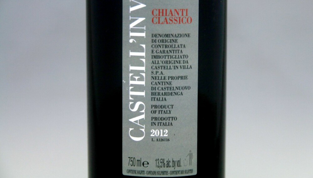 TIL LAM: Castell'in Villa Chianti Classico 2012.