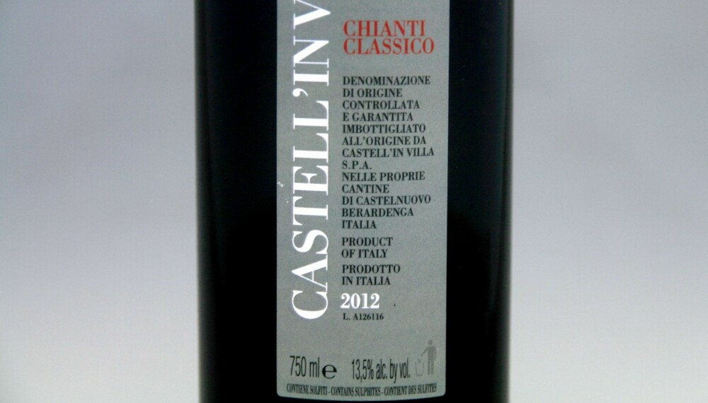 TIL LAM: Castell'in Villa Chianti Classico 2012. TIL LAM: Castell'in Villa Chianti Classico 2012.