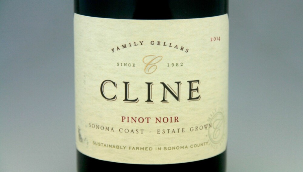 TIL PINNEKJØTT: Cline Sonoma Coast Pinot Noir 2014.