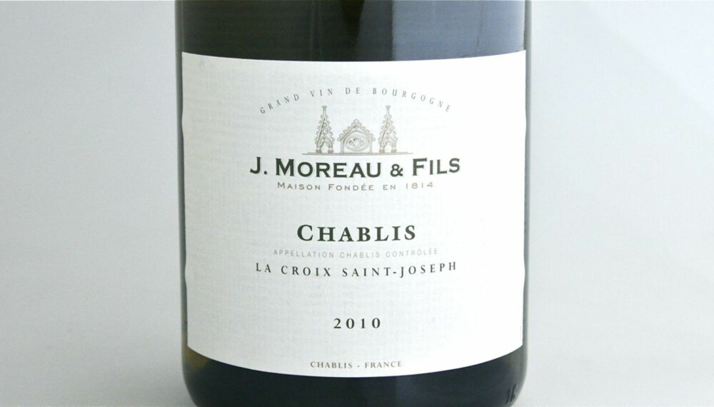 Test av chablis: J. Moreau Chablis 2010 kom på fjerdeplass i testen.