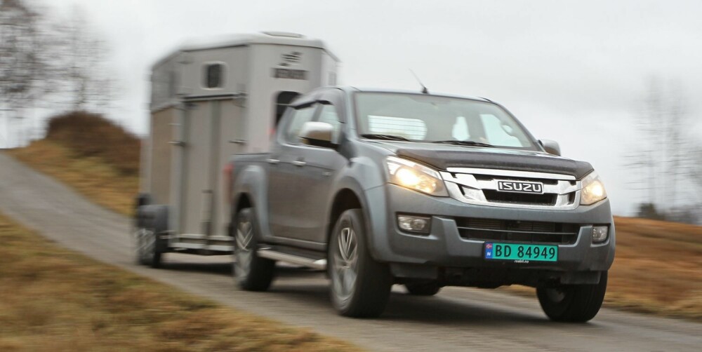 TREKKER TYNGST: Isuzu D-max trekker tyngst, 3,5 tonn. TREKKER TYNGST: Isuzu D-max trekker tyngst, 3,5 tonn.
