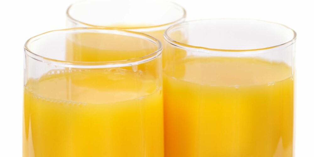 IKKE SOM TØRSTEDRIKK: Drikk juice for å få i deg nok C-vitaminer, men ikke som tørstedrikk. ILLUSTRASJONSFOTO: Colourbox
