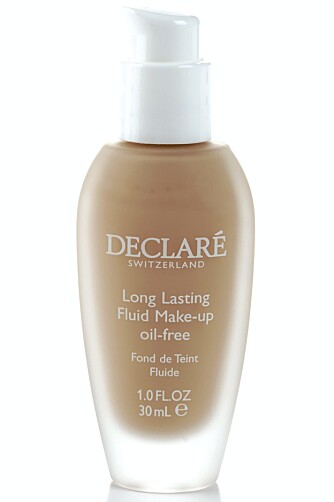 FOUNDATION: Declaré Long lasting fluid make-up oil free, nr. 44 pale beige (kr 195). FOUNDATION: Declaré Long lasting fluid make-up oil free, nr. 44 pale beige (kr 195).