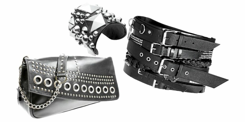 NAGLER: Veske fra Fancy Fanny, kr 650. Armbånd fra H&M, kr 199. Belte fra H&M, kr 399. NAGLER: Veske fra Fancy Fanny, kr 650. Armbånd fra H&M, kr 199. Belte fra H&M, kr 399.