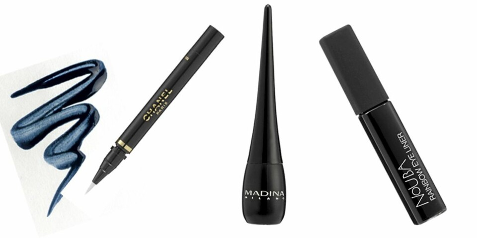 EYELINERE: Fra venstre Chanel, Madina og Nouba.