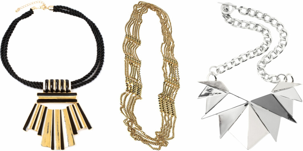 FRA VENSTRE: Asos (kr 148), H&M (kr 99), French Connection (kr 205). FRA VENSTRE: Asos (kr 148), H&M (kr 99), French Connection (kr 205).