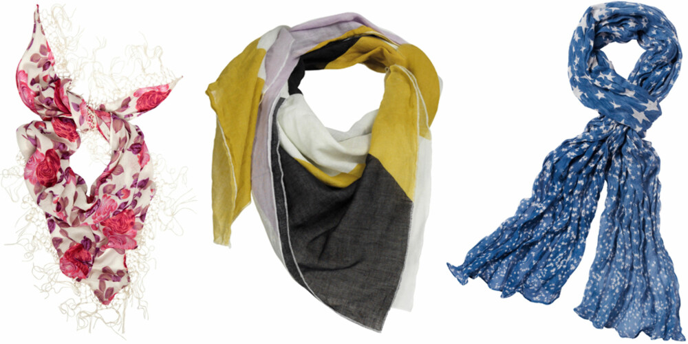 FRA VENSTRE: Indiska (kr 79,50), Vero Moda (kr 150), La Redoute (kr 199). FRA VENSTRE: Indiska (kr 79,50), Vero Moda (kr 150), La Redoute (kr 199).