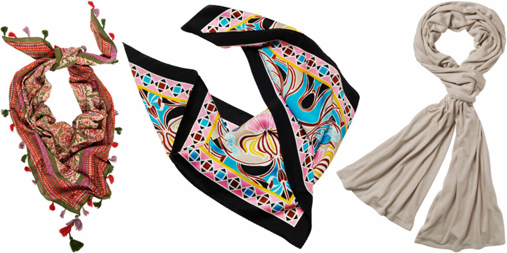 FRA VENSTRE: Indiska (kr 79,50, H&M (kr 149), La Redoute (kr 129). FRA VENSTRE: Indiska (kr 79,50, H&M (kr 149), La Redoute (kr 129).