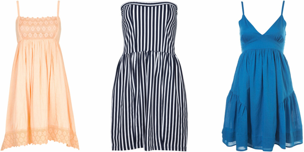 FRA VENSTRE: Cubus (kr 249), Vila (kr 300), Topshop (kr 259).