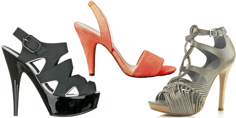 FRA VENSTRE: Din Sko (kr 499), HogM (kr 199), Topshop (kr 661). FRA VENSTRE: Din Sko (kr 499), HogM (kr 199), Topshop (kr 661).