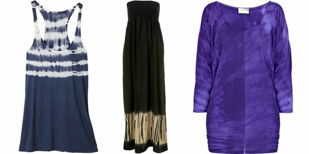 FRA VENSTRE: Singlet fra HogM (kr 99), kjole fra Topshop (kr 340), topp fra Elizabeth and James (kr 1695). FRA VENSTRE: Singlet fra HogM (kr 99), kjole fra Topshop (kr 340), topp fra Elizabeth and James (kr 1695).