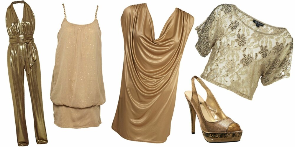 FRA VENSTE: Halston Heritage (kr 3393), M By M (kr 799), Stylein (kr 1399), Topshop (kr 357), Timeless (kr 399). FRA VENSTE: Halston Heritage (kr 3393), M By M (kr 799), Stylein (kr 1399), Topshop (kr 357), Timeless (kr 399).