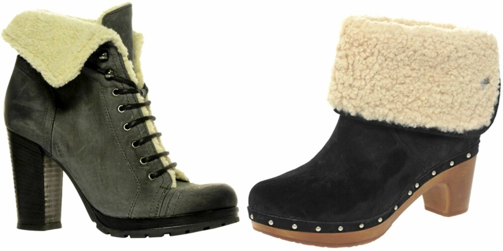 FRA VENSTRE: Next (kr 650), UGG (kr 1885).