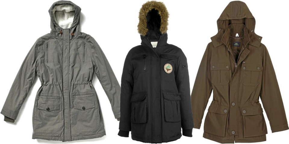 FRA VENSTRE: Samsøe Samsøe (kr 1600), Only (kr 800), Lacoste (kr 4199).