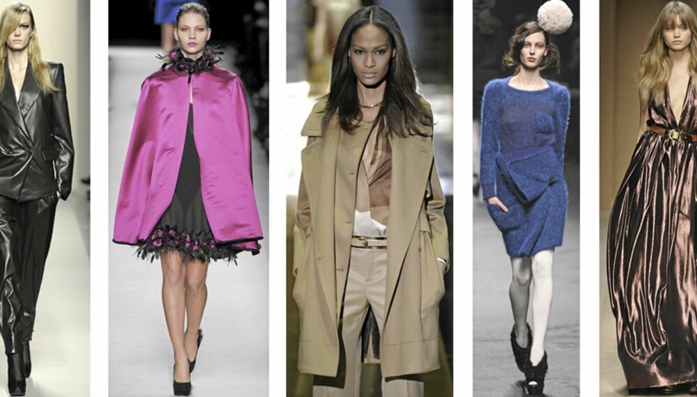 FRA VENSTRE: Bottega veneta, Yves Saint Laurent, Gucci, Sonia Rykiel, Salvatore Ferragamo. FRA VENSTRE: Bottega veneta, Yves Saint Laurent, Gucci, Sonia Rykiel, Salvatore Ferragamo.