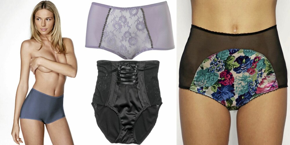 FRA VENSTRE: Triumph (kr 99), Topshop (kr 95), Lindex (kr 149), Asos (kr 115). FRA VENSTRE: Triumph (kr 99), Topshop (kr 95), Lindex (kr 149), Asos (kr 115).