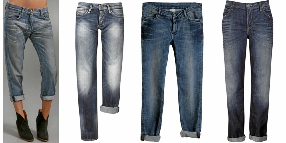 FRA VENSTRE: Curretn/Elliott (kr 1189), Pepe Jeans (kr 1199), Monki (kr 400), Lee (kr 899). FRA VENSTRE: Curretn/Elliott (kr 1189), Pepe Jeans (kr 1199), Monki (kr 400), Lee (kr 899).