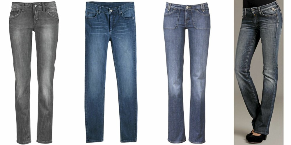 FRA VENSTRE: Esprit (kr 799), Monki (kr 300), Lee (kr 699), Replay (kr 1299). FRA VENSTRE: Esprit (kr 799), Monki (kr 300), Lee (kr 699), Replay (kr 1299).
